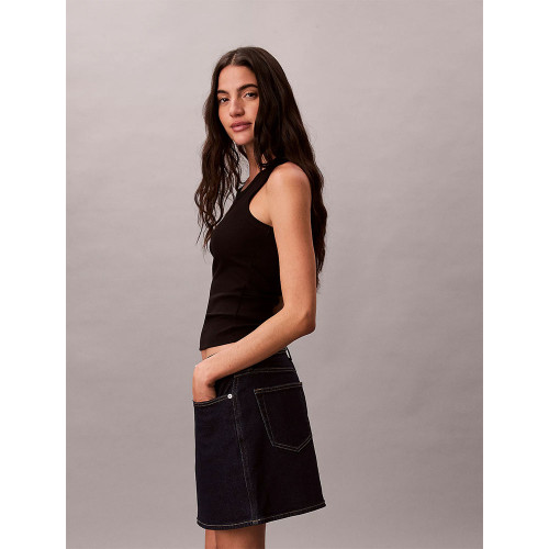 Calvin Klein Γυναικεία αμάνικη μπλούζα Slim Ribbed Cotton Tank Top
